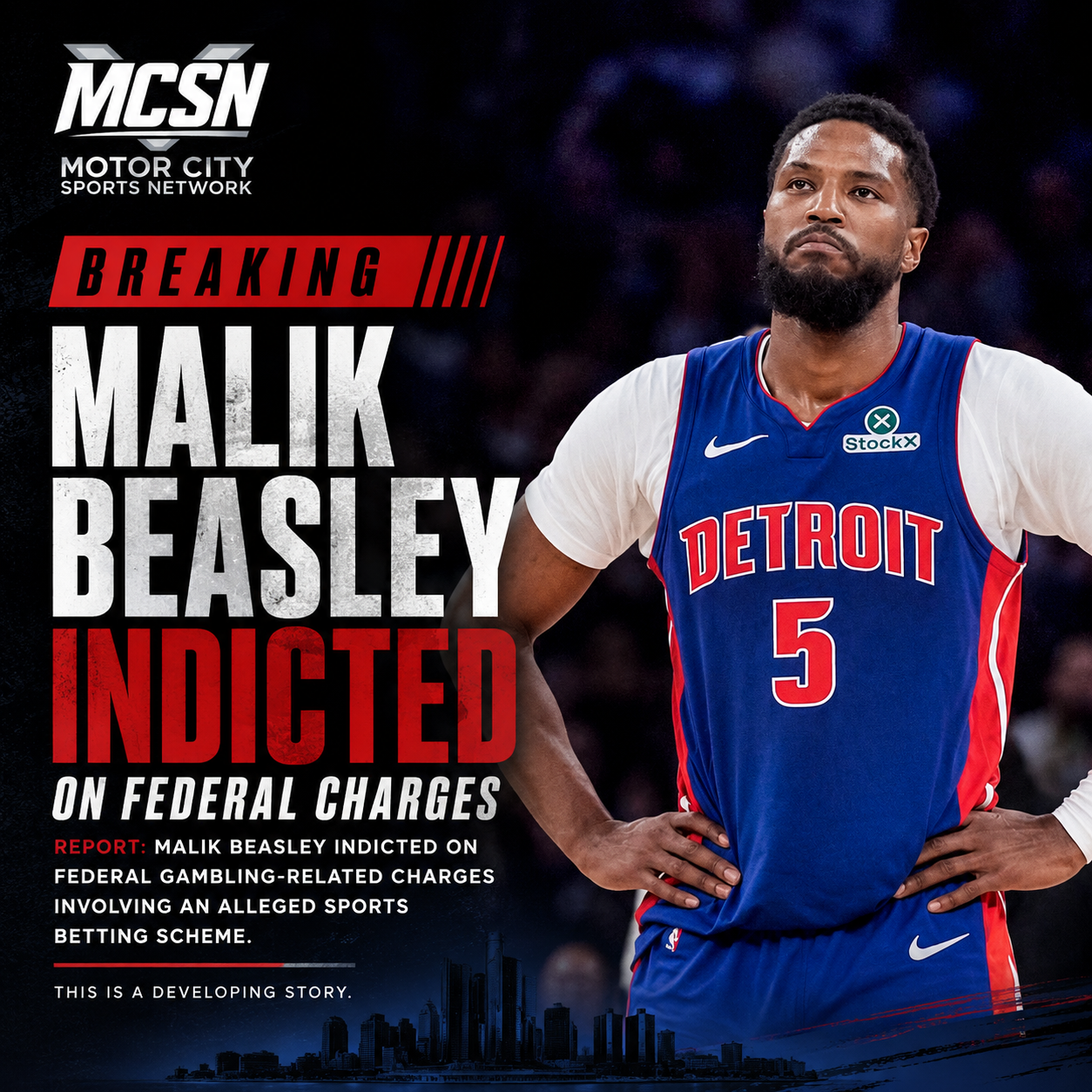 Report: Malik Beasley Indicted on Federal Gambling-Related Charges