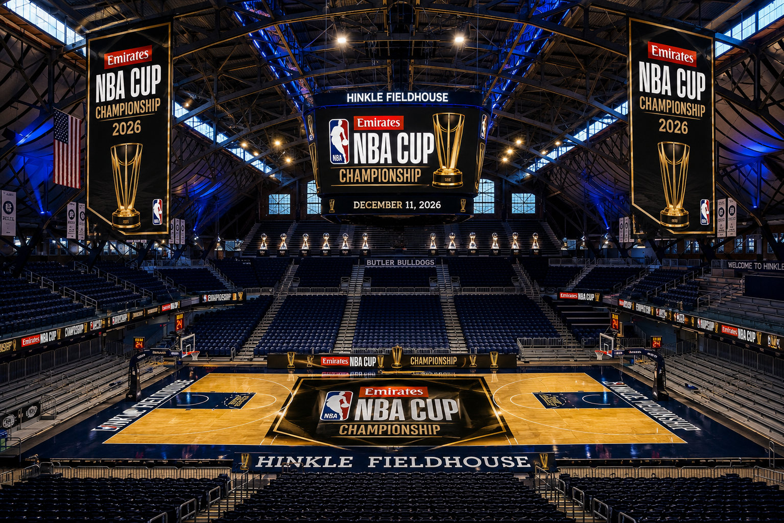 NBA Announces Hinkle Fieldhouse Will Host 2026 Emirates NBA Cup Championship