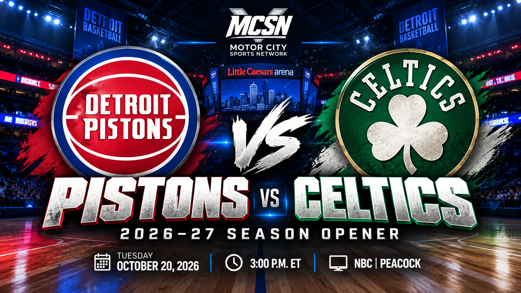 Pistons Open 2026–27 NBA Season Against Celtics With Championship Expectations Rising in Detroit