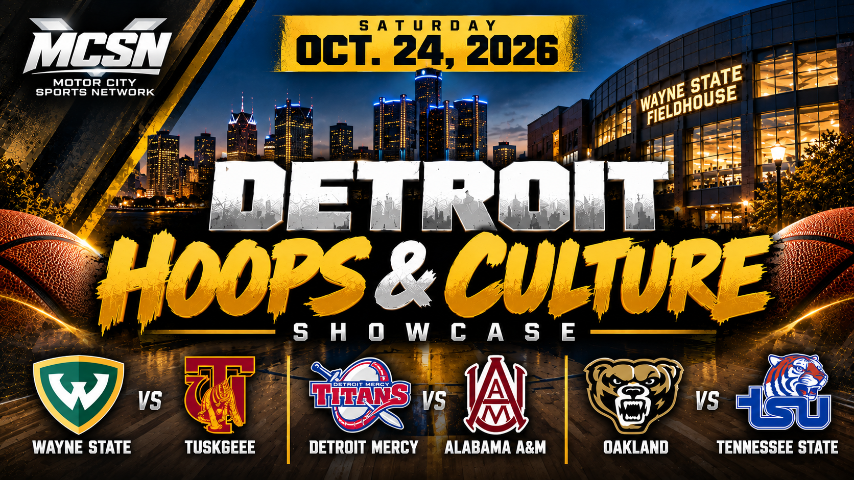 Detroit Basketball Takes Center Stage as Oakland, Detroit Mercy Headline Hoops &amp; Culture Showcase