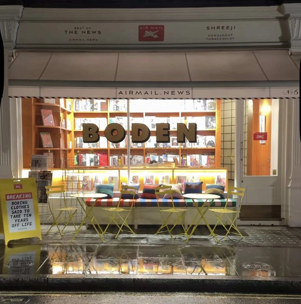 The brand partnered with Shreeji Newsagent to promote its new 'Dressing for Joy' campaign. As a team, we created disruptive sandwich board copy. The press and customers loved it. 