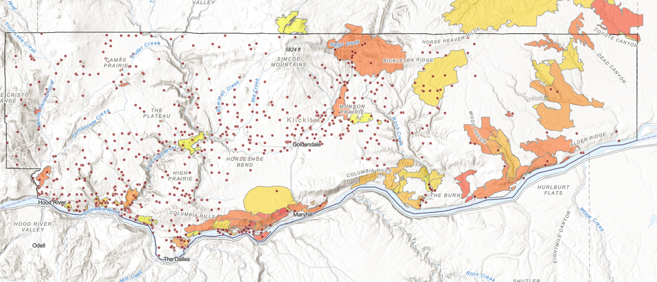 Historical Wildfires in Klickitat County
