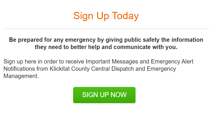 Klickitat County Emergency Alerts