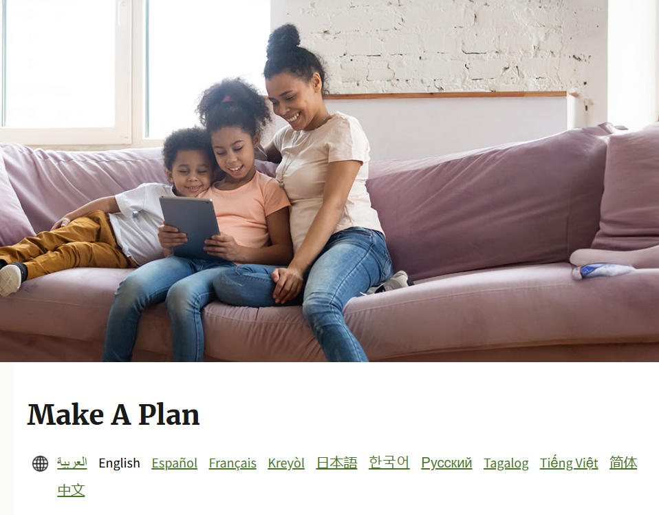 Ready.gov: Make a Plan