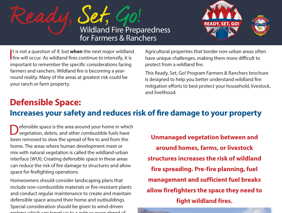 Ready, Set, Go! Wildfire Preparedness for Farmers &amp; Ranchers