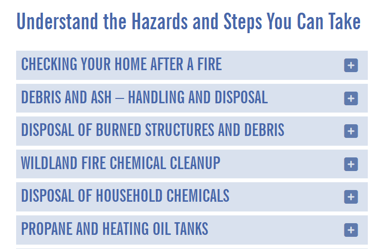 Hazards After a Wildfire