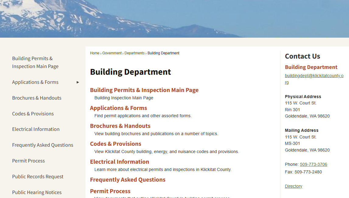 Klickitat County Building Department