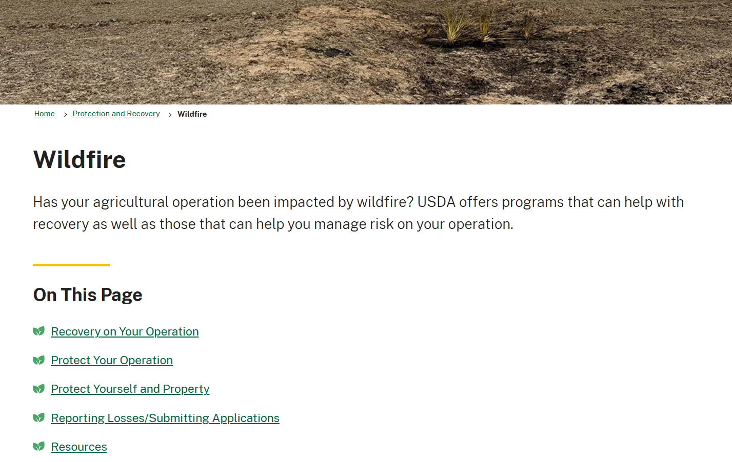 Wildfire Recovery for Farmers and Ranchers