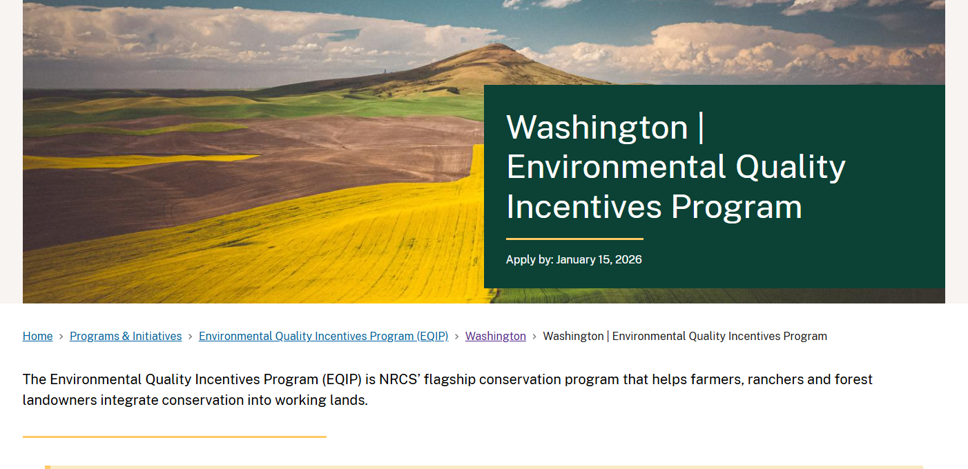 Environmental Quality Incentives Program (NRCS EQIP)