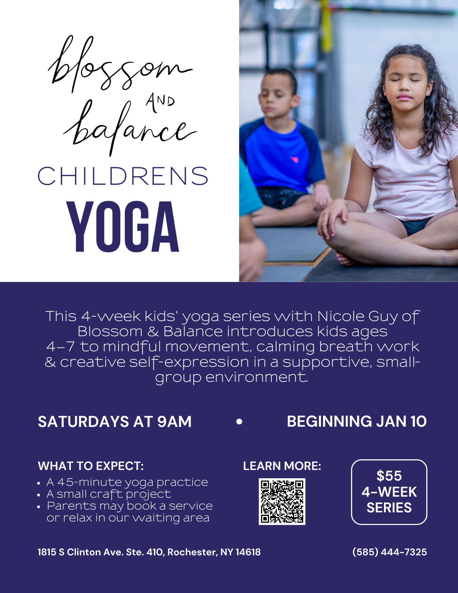 Children's Yoga at Pinnacle Hill Chiropractic 