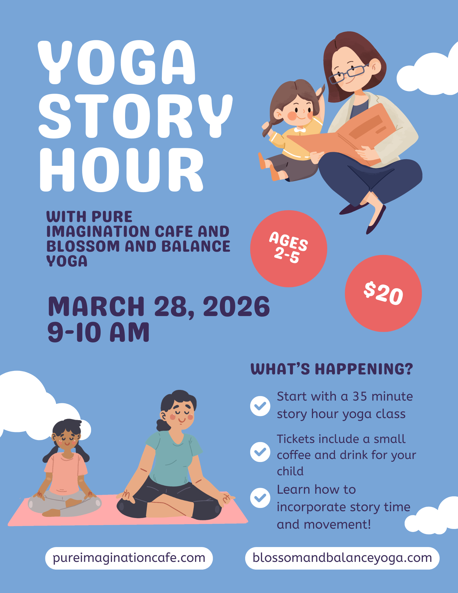 Yoga Story Hour with Pure Imagination Cafe