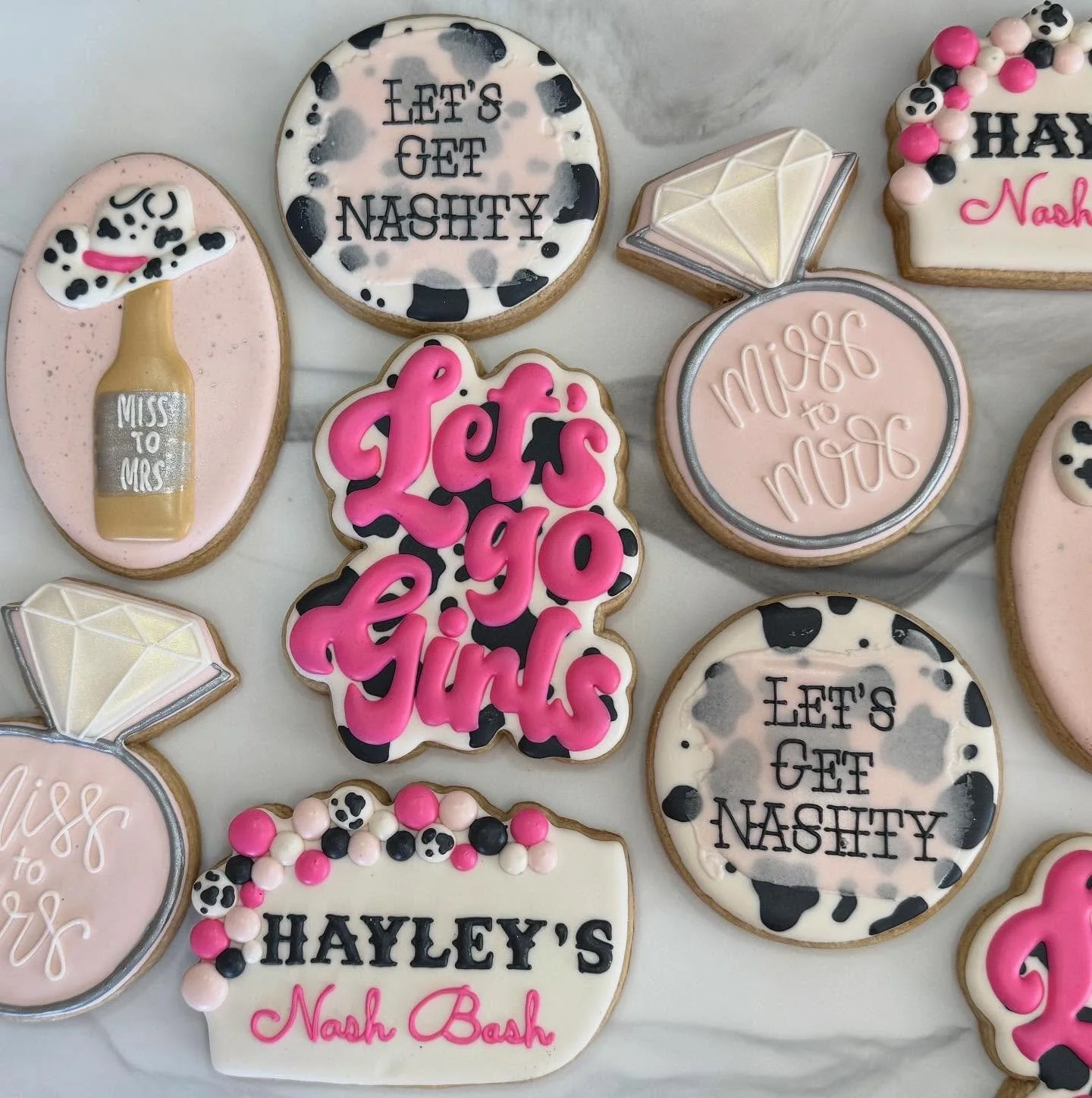 Let&rsquo;s Go Girls 🩷 This bachelorette set was so fun to make. Keep swiping for a little 🌶️ 🤭