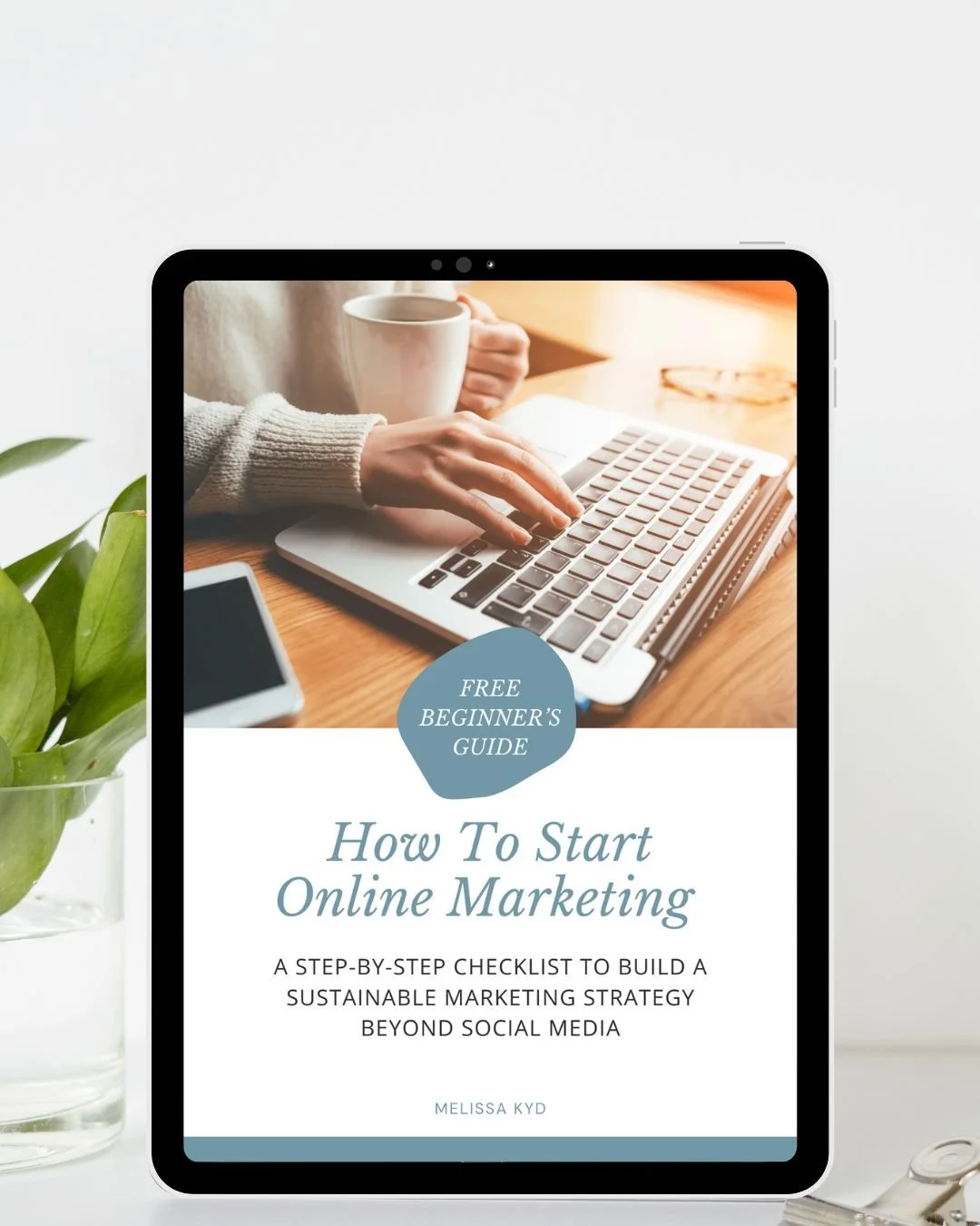 Ebook on table of the Online Marketing Strategy checklist and guide for beginners.