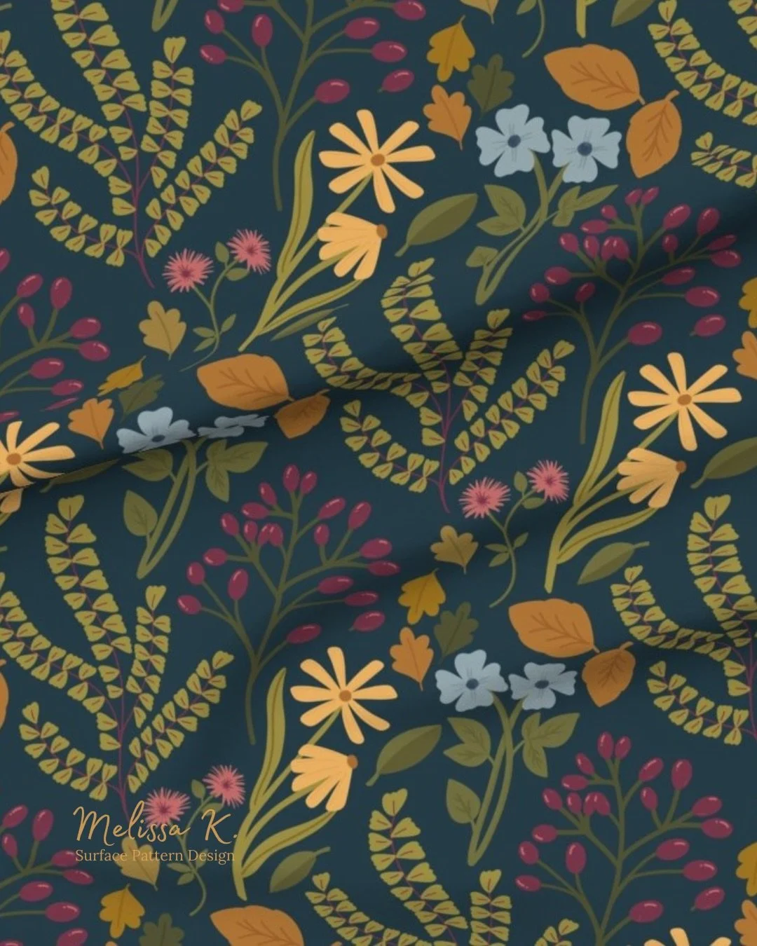 My first Spoonflower Challenge entry 🌱💛

I was excited about the Herbarium Botanical theme because I love florals and nature inspired designs, but the challenge for me was to create something that captured the essence of vintage or scientific botan