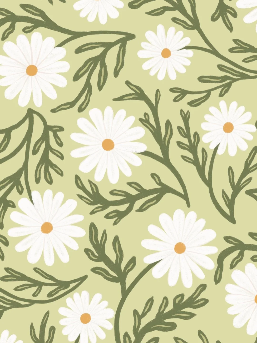 Daisies with all the colours 💚💙💛🤎🩷❤️

I may have gone a little overboard creating different coloured backgrounds and highlights, but had a lot of fun doing it 😁🙈

Which colour would you pick? 

#procreateart #daisies #surfacepatterndesigner