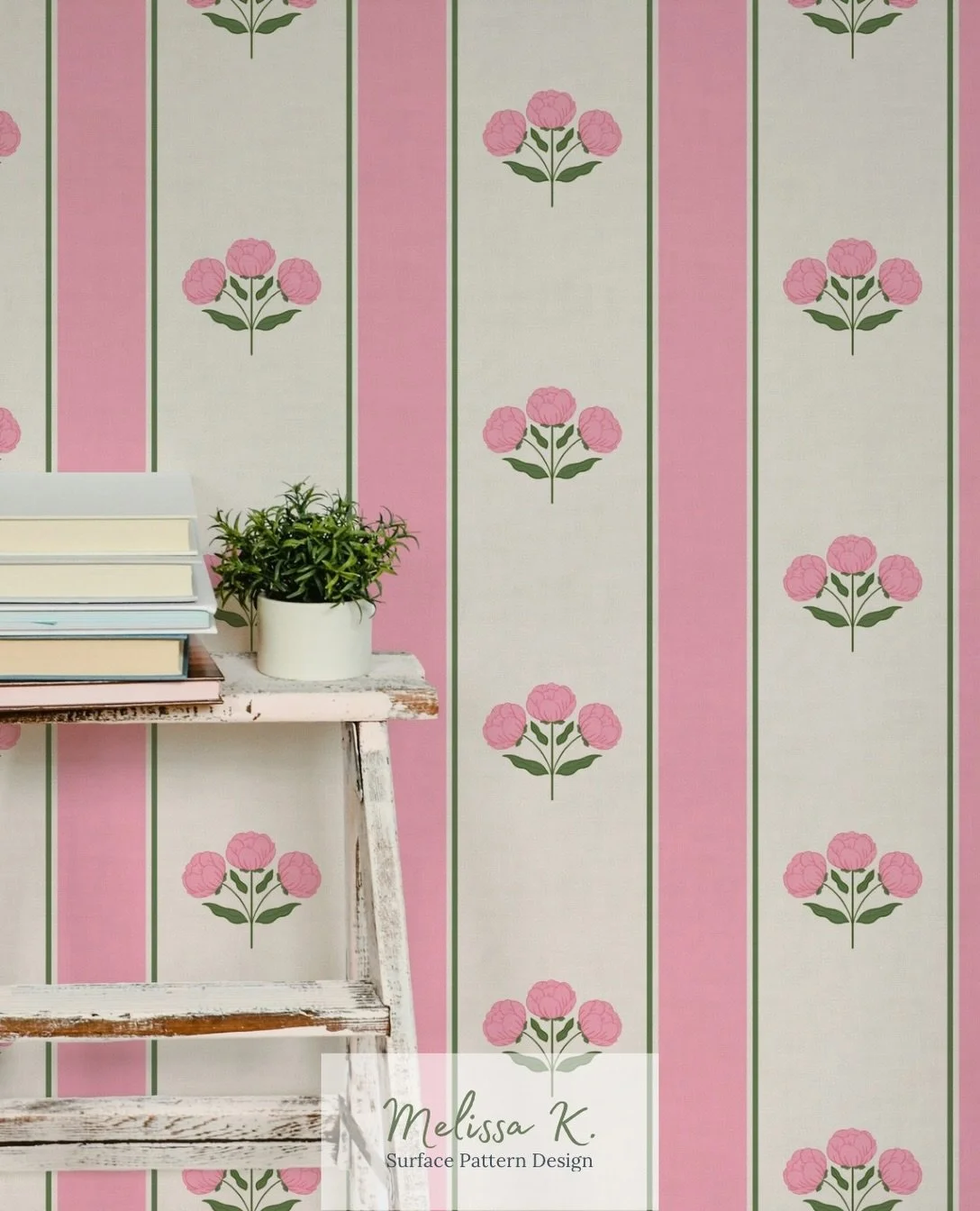 Fresh wallpaper designs on Spoonflower 🌸🌿

These peony stripes were inspired by some striped patterns I created during the @spoonflower Elevated Classics competition.

The design is finished with a linen texture and comes in multiple colorways. Thi