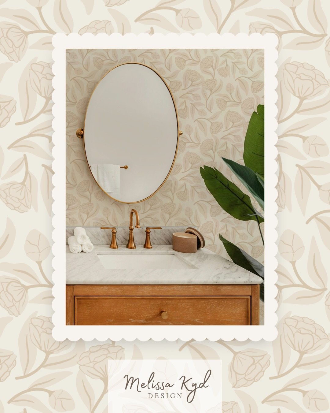 Peonies, winding stems and texture in a simple, floral neutral. Upgrade your bathroom with this nature inspired wallpaper on @spoonflower 
Swipe for alternate colorways 🎨

#spoonflower #bathroomwallpaper #bathroomdecoration #powderroom