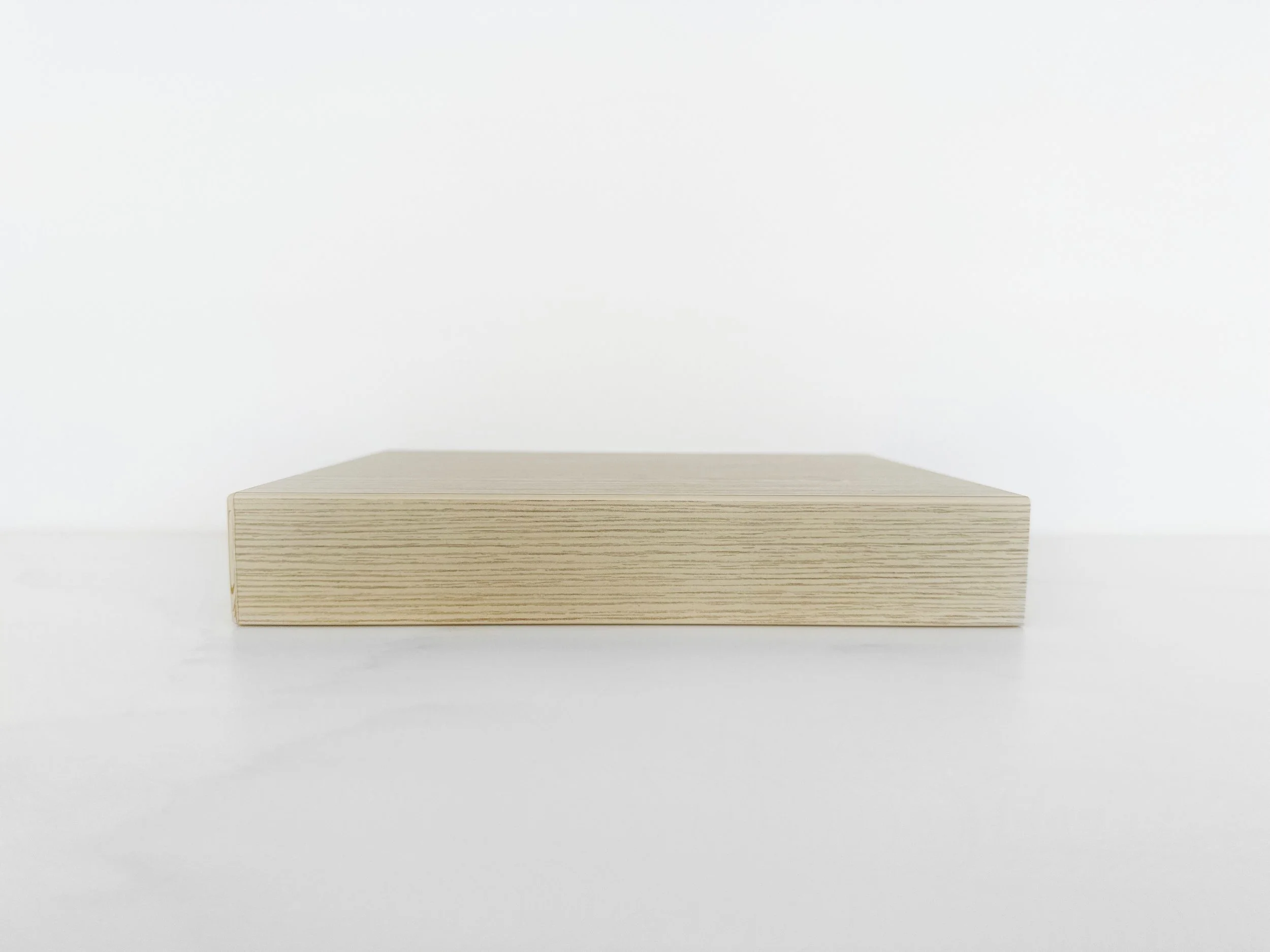 A sample showcasing a timber laminate ABS profile