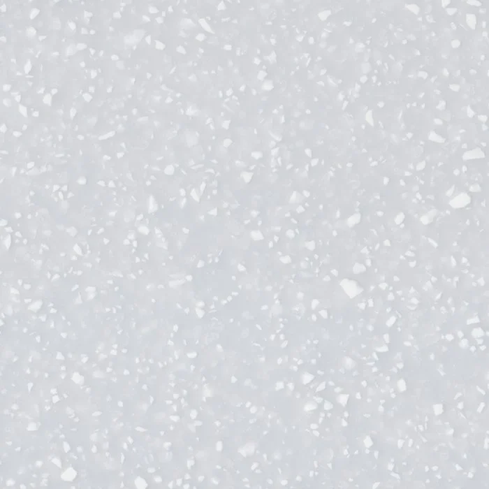 Close-up of a white speckled Staron Aspen Glacier surface.