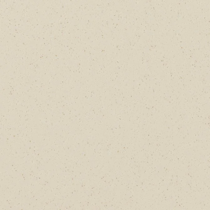 A plain, beige, speckled Staron Sanded Papyrus surface.