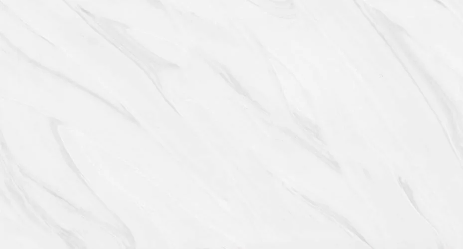 White benchtop material with soft, subtle grey veins. Meganite Soft Statuario