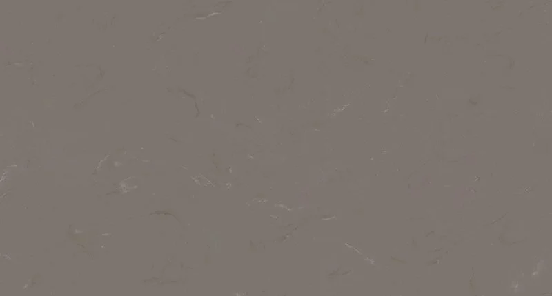 A taupe benchtop material with subtle grey veining. Meganite Taupe Concrete