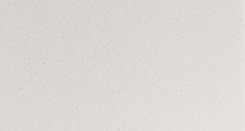 A subtle off-white benchtop material with soft beige flecks. Meganite Sandy Shore