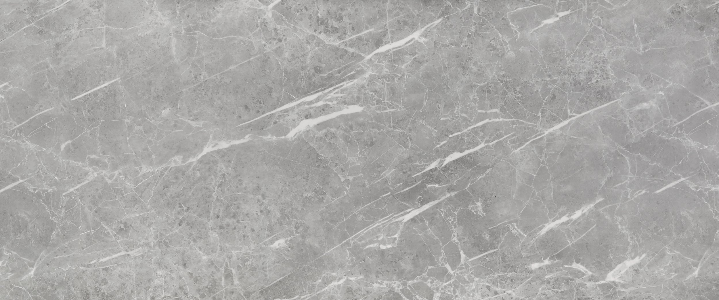 Close-up of a grey marble surface with white veining.