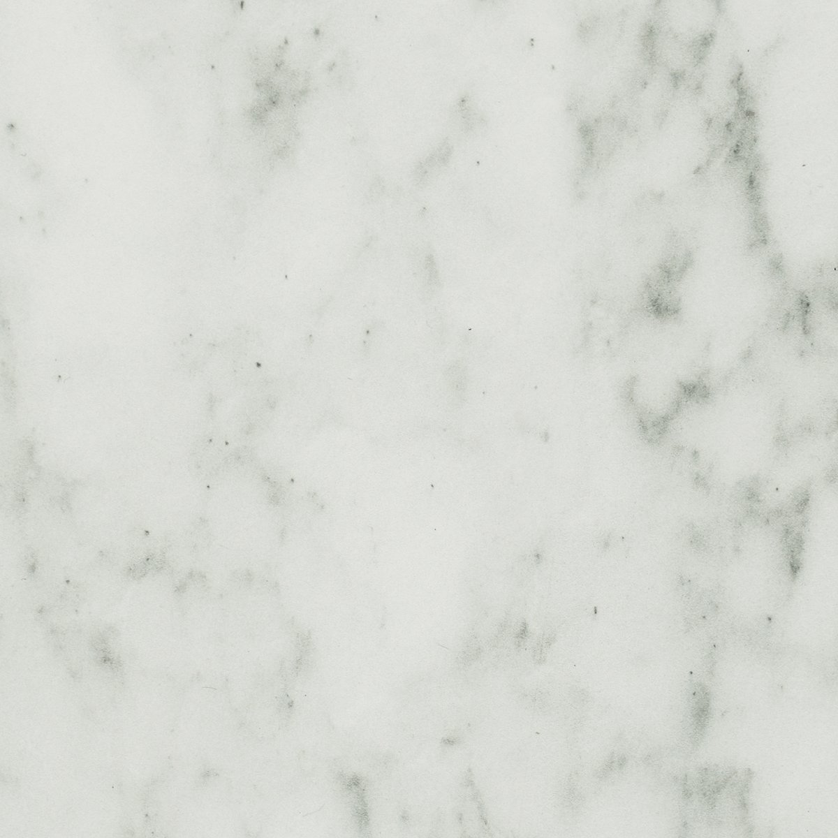 Close-up of a white marble look laminate surface.