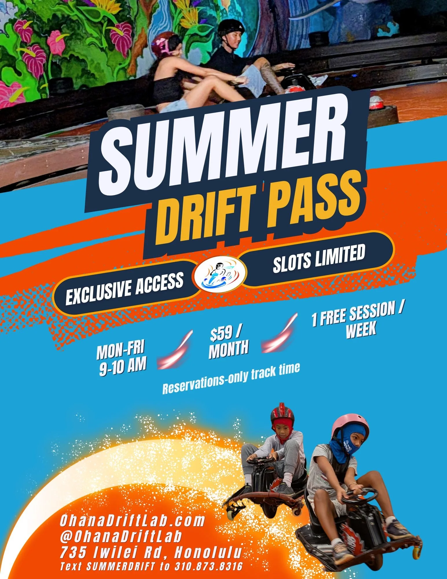 Flyer for summer drift pass