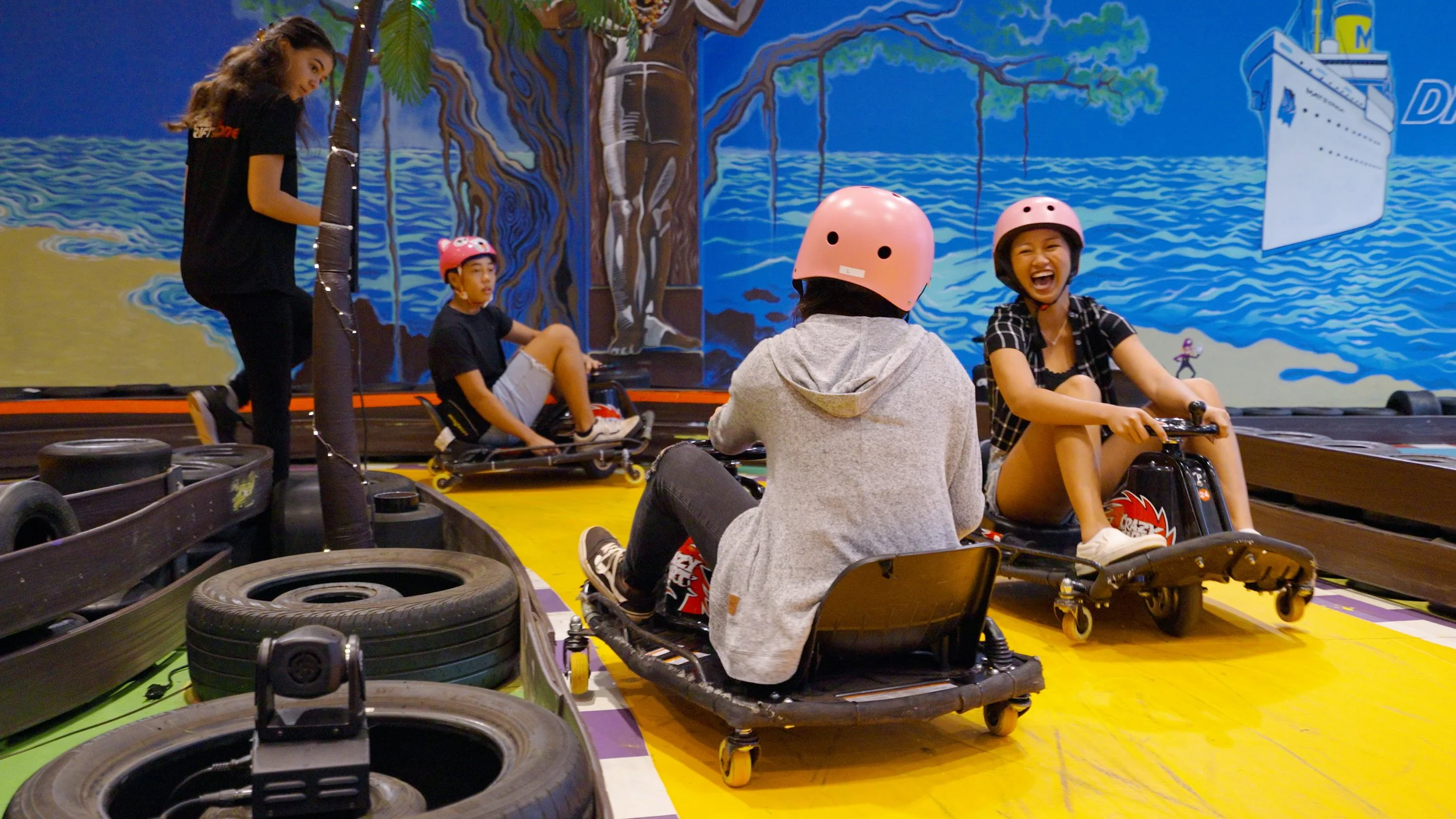 Big laughs and enjoyment while spinning out in a drift kart