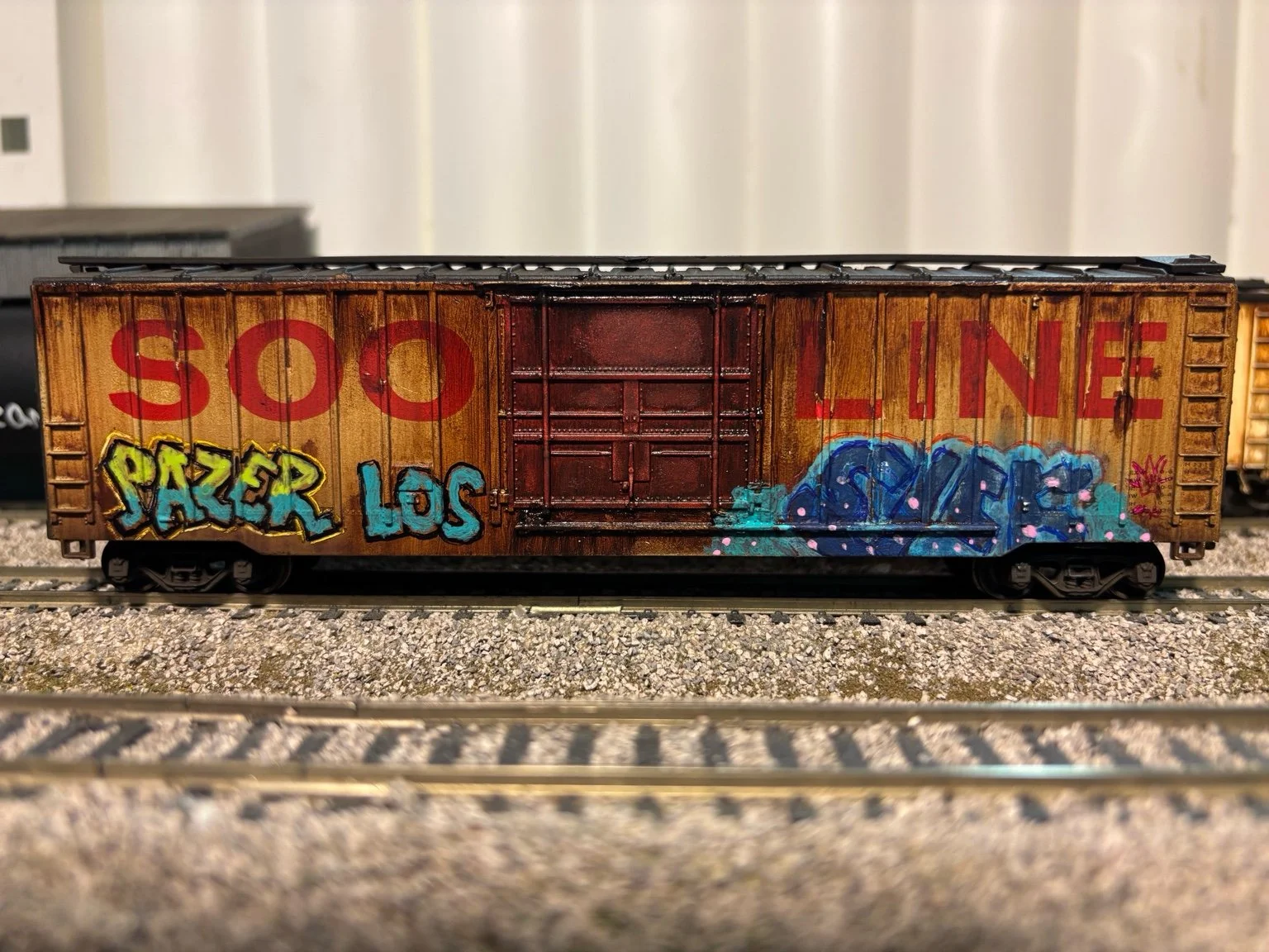 SOO Line “Pazer / Los” Graffiti Boxcar