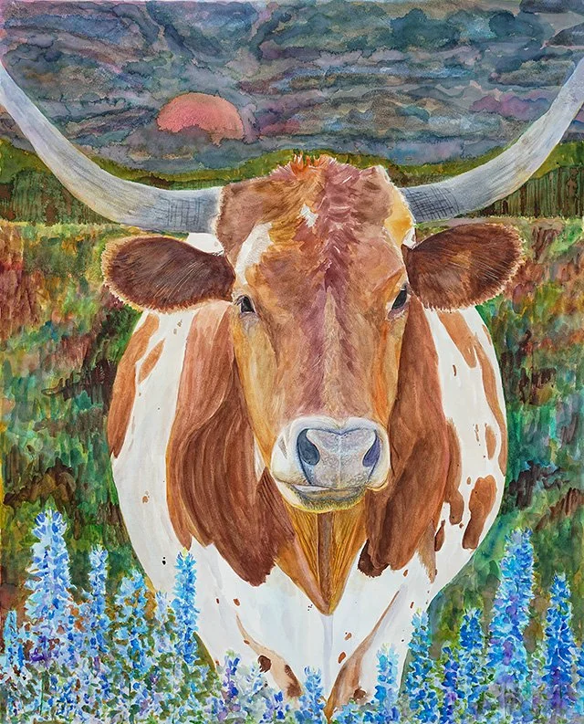 Texas Sunset, 36 x 30"