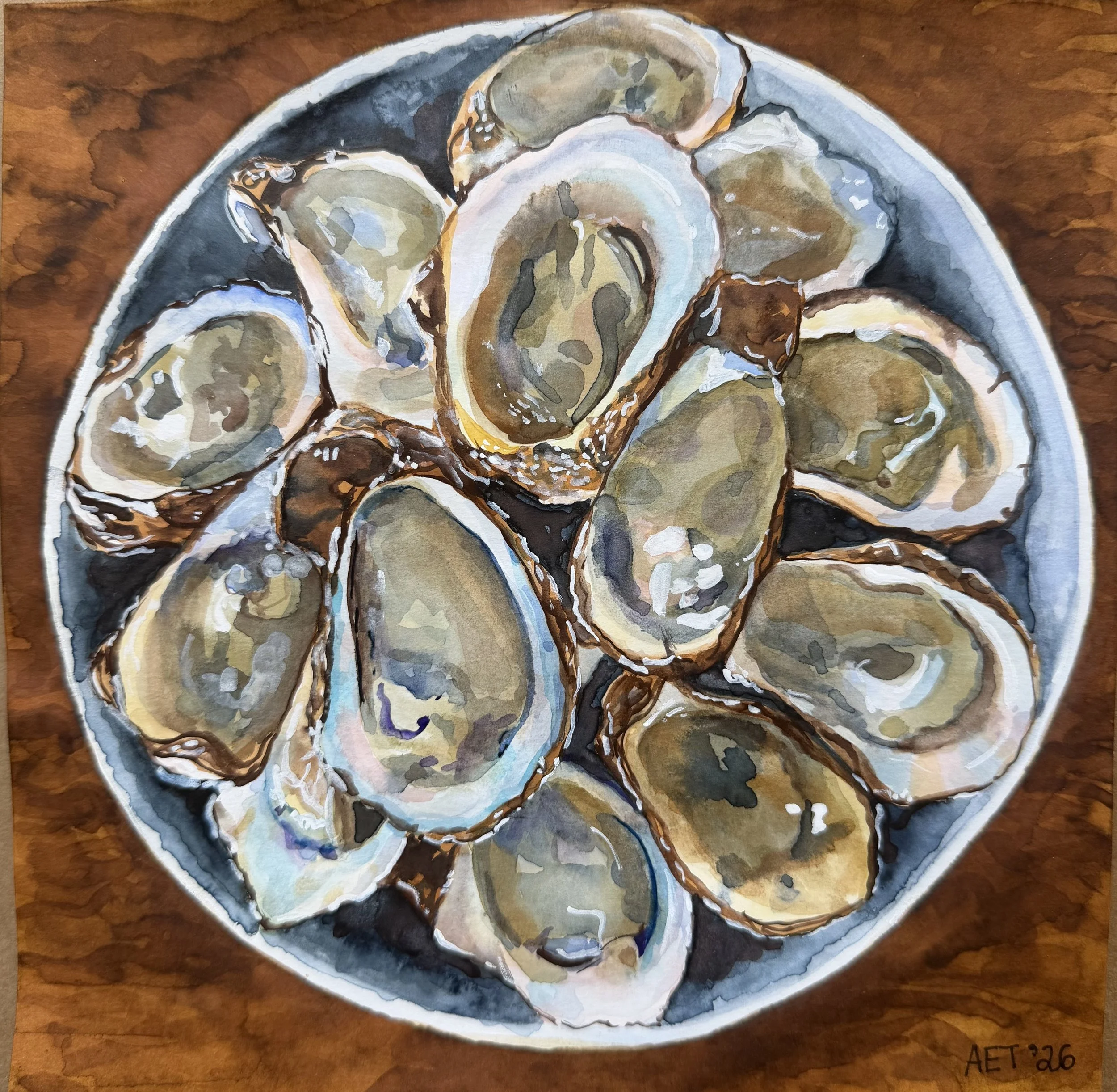 L'huitre II, 8 x8, original NOT FOR SALE