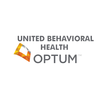 United Behavioral Health Optum logo with text and graphic design.