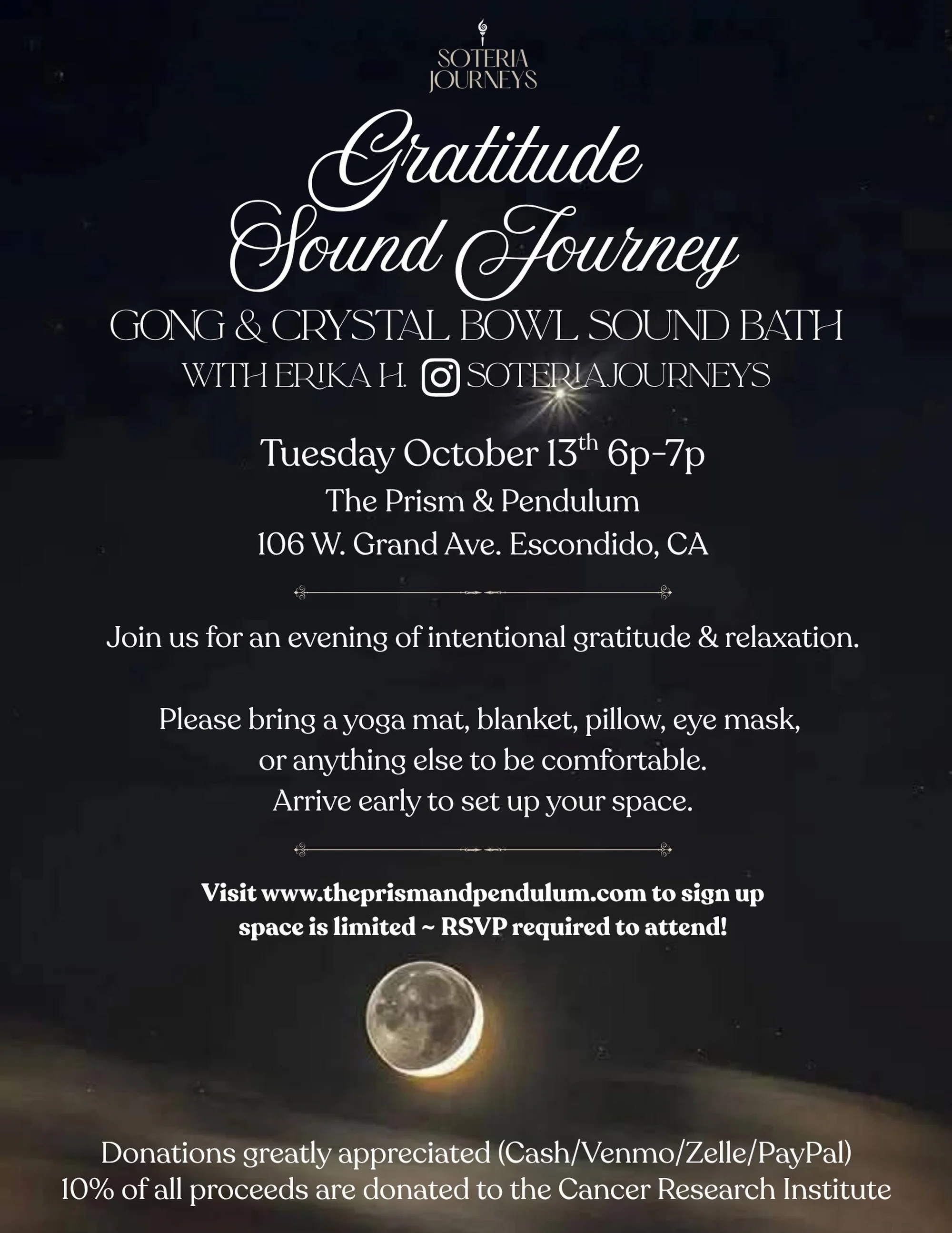 Ahhhhh our October Gratitude Sound Journey ❤️ This will be on Tuesday the 13th - just a lil over a week away! There are 4 spots left so if you would like a lil rest, make sure to register as soon as you can cuz there&rsquo;s limited spacing. These ar