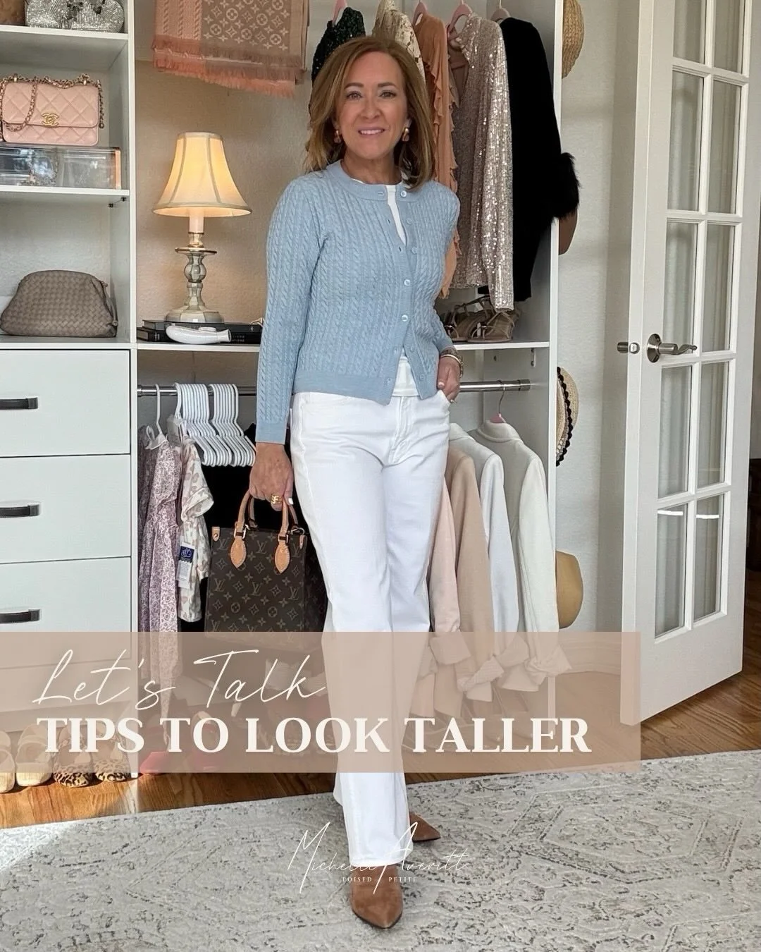 My essential tips for a taller appearance! High waisted pants, cropped jackets or sweaters, or above the knee dresses are great for elongating your legs and lengthening your silhouette. 

Petite style, Fashion over 40, outfit tips

Comment SHOP below