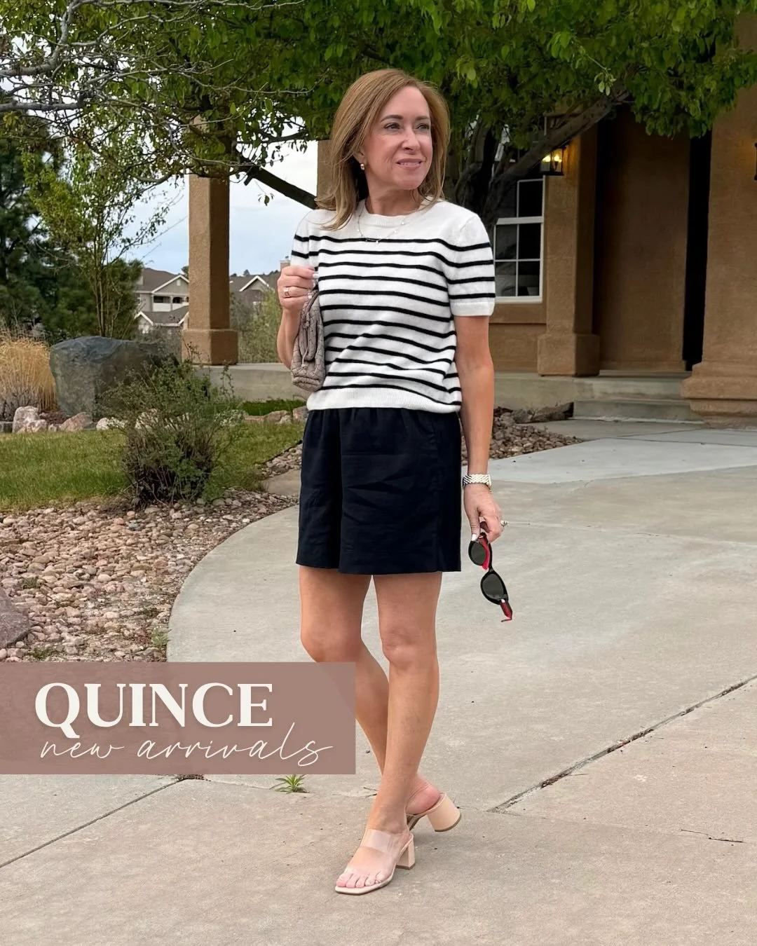 Quince is one of my favorites! These are my must haves of their new arrivals. 

My tried and true sleeveless swing dress in the pink and white stripes is always a go to. I love the lightweight and versatile tops for an effortless chic look. The short