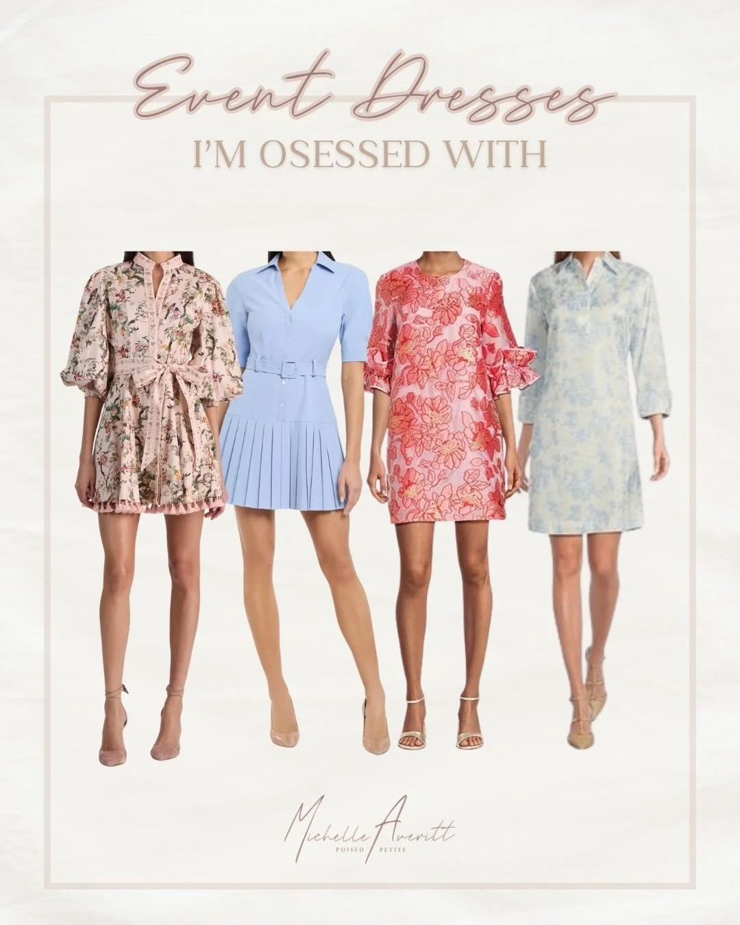 Florals and color are my favorite for summer events. It&rsquo;s the easiest way to feel instantly styled without putting too much thought into it.

I&rsquo;ve been reaching for dresses that feel airy, feminine, and a little playful, where the print b