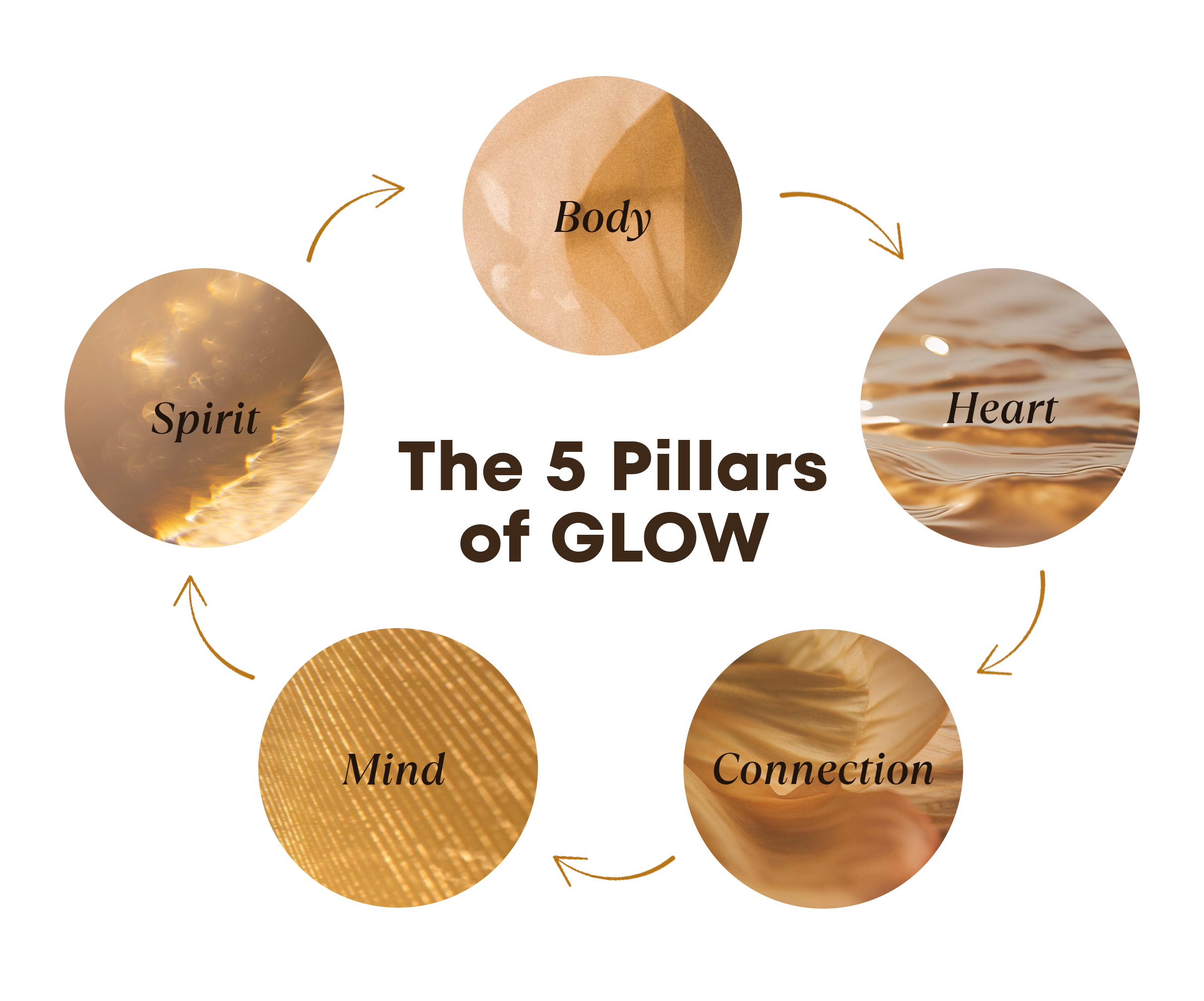 Diagram of a human spirit as an energy field, connected to a body, heart, mind, and connection, with labels.