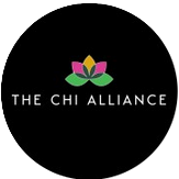 Logo of The Chi Alliance featuring a pink and green lotus flower above the text.