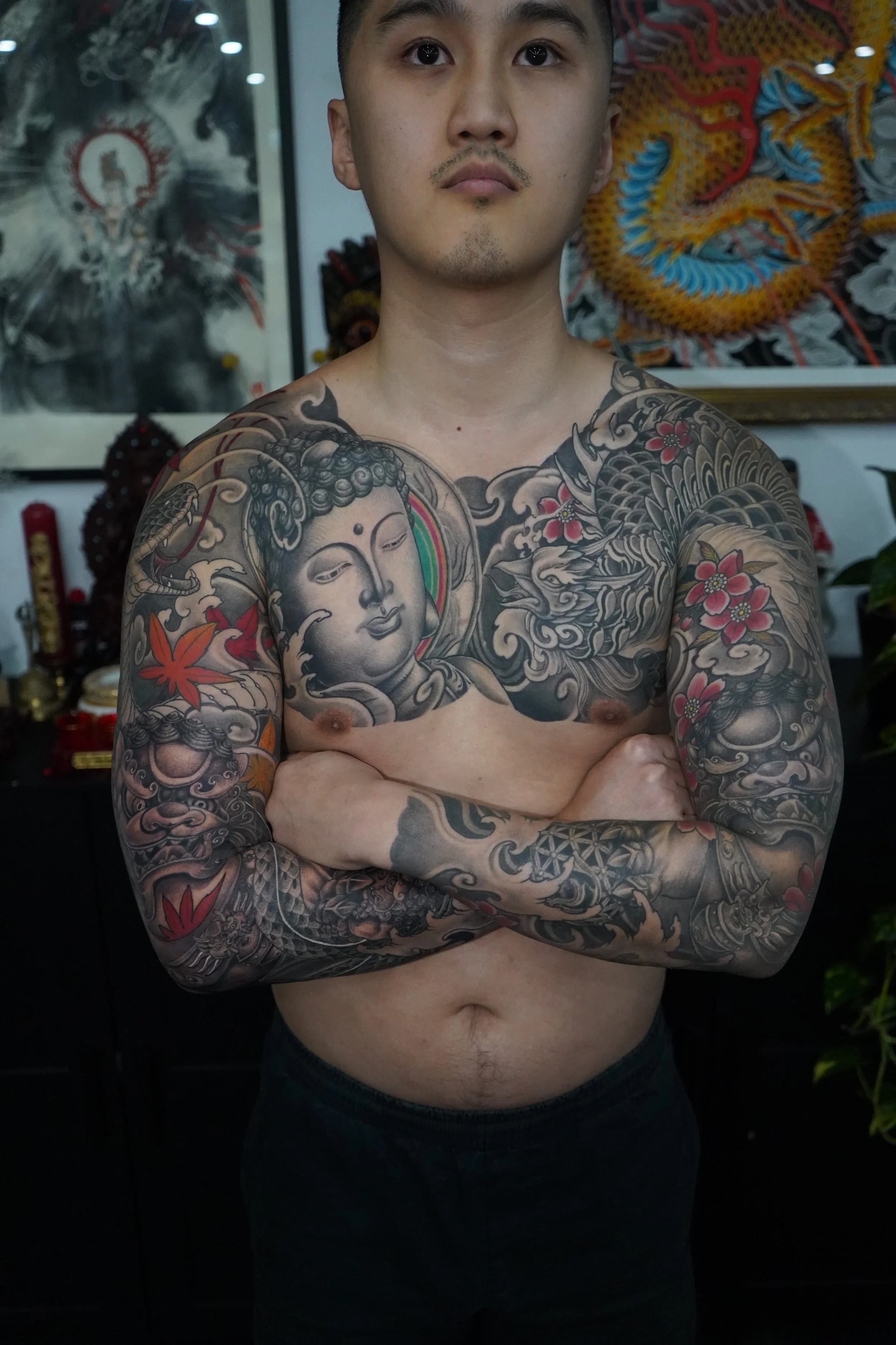 23 phoenix buddha snake foodog sleeve .jpg