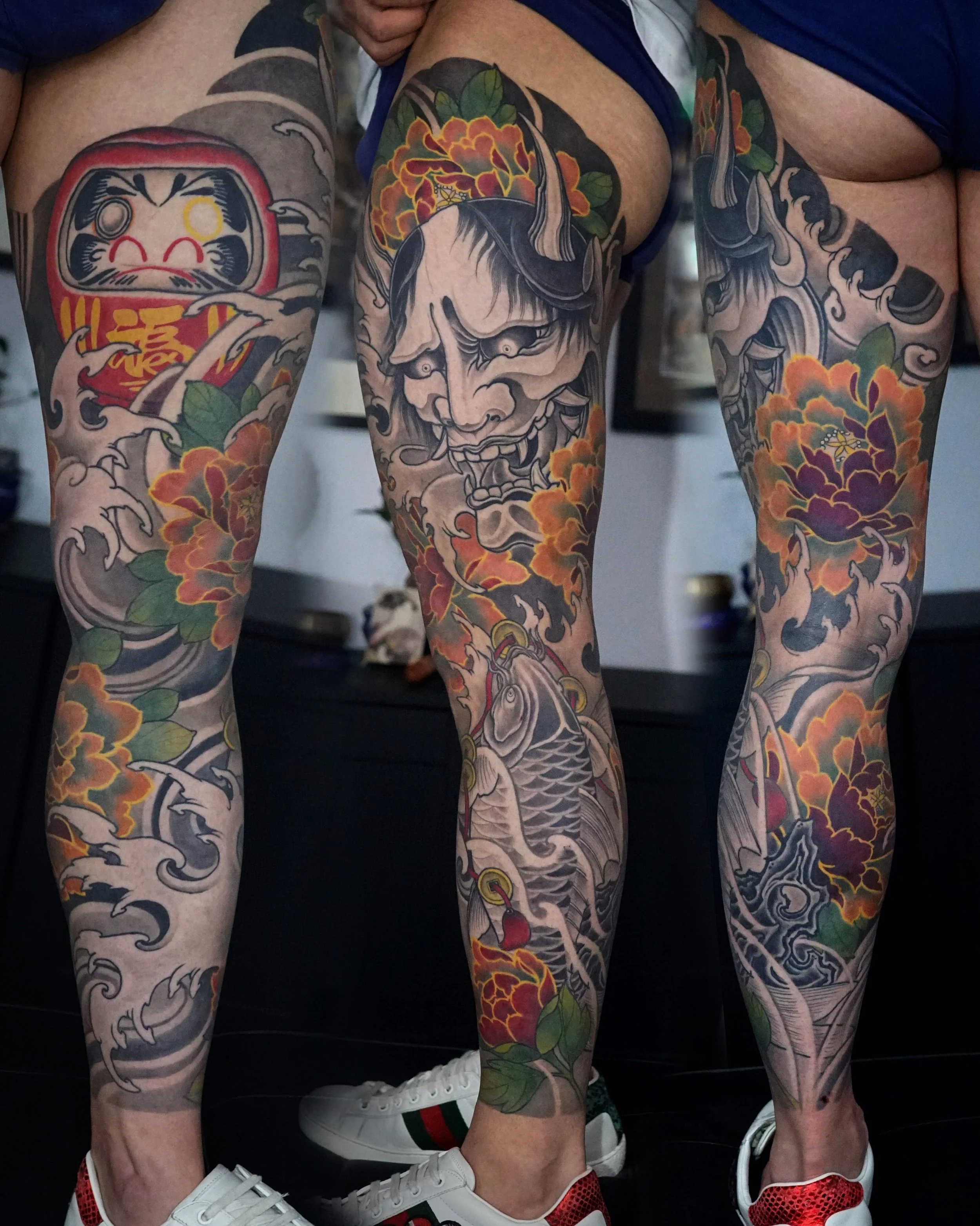 16 hannya daruma koifish legsleeve.jpg