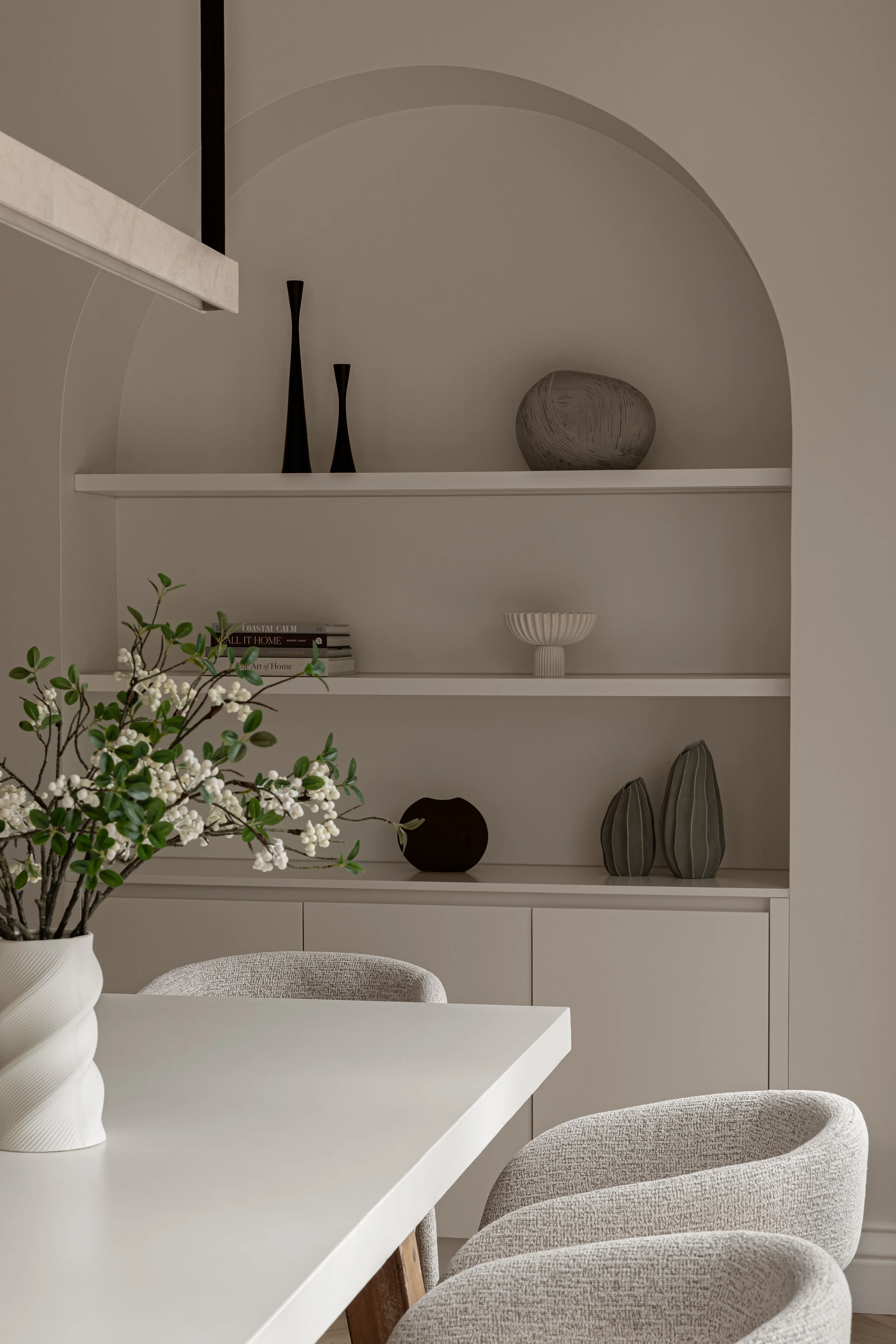 Dining room design and styling