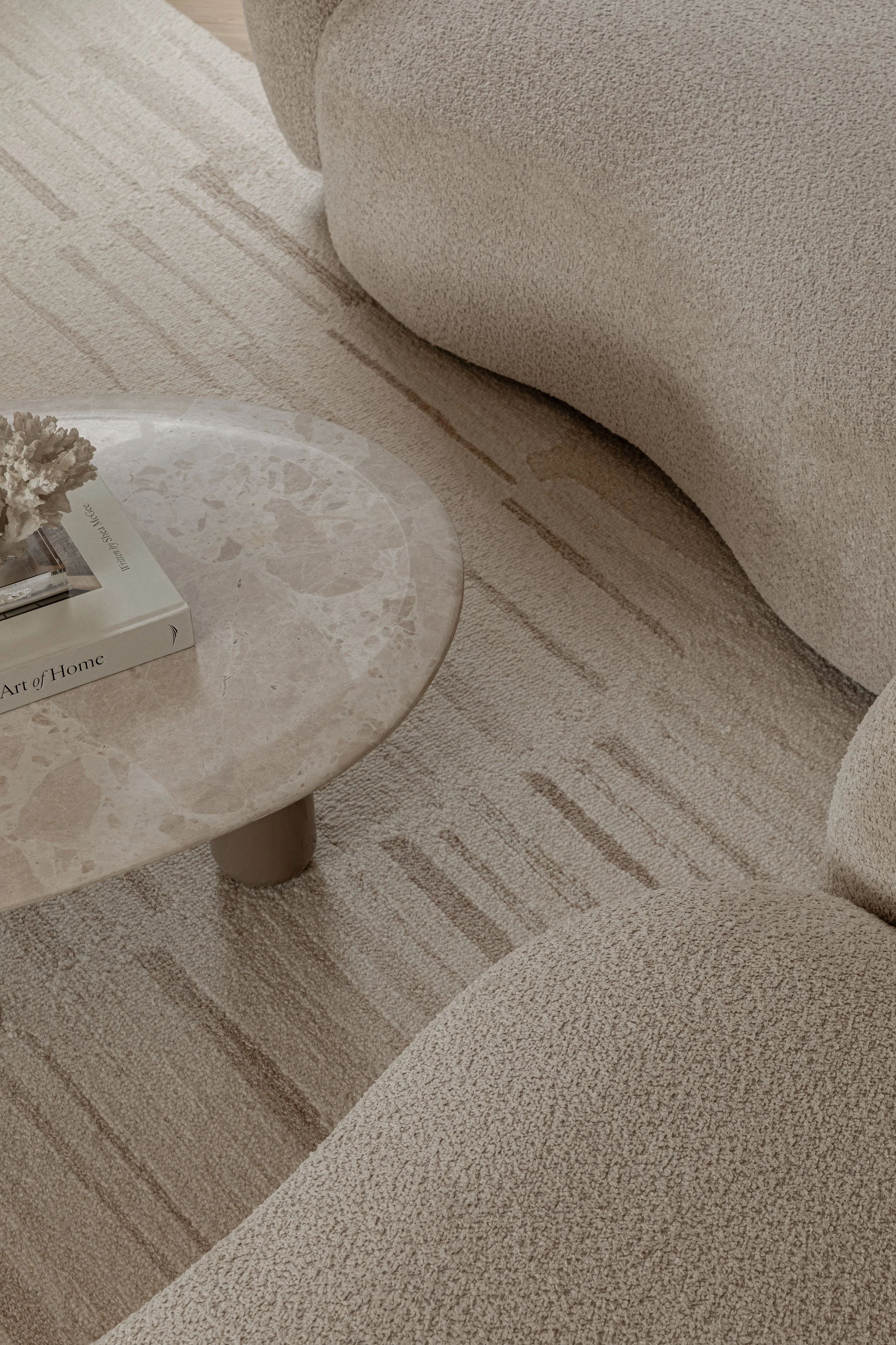 living room design organic shaped furniture