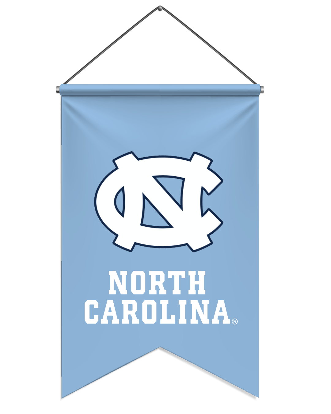 North Carolina Tar Heels banner with team logo and text