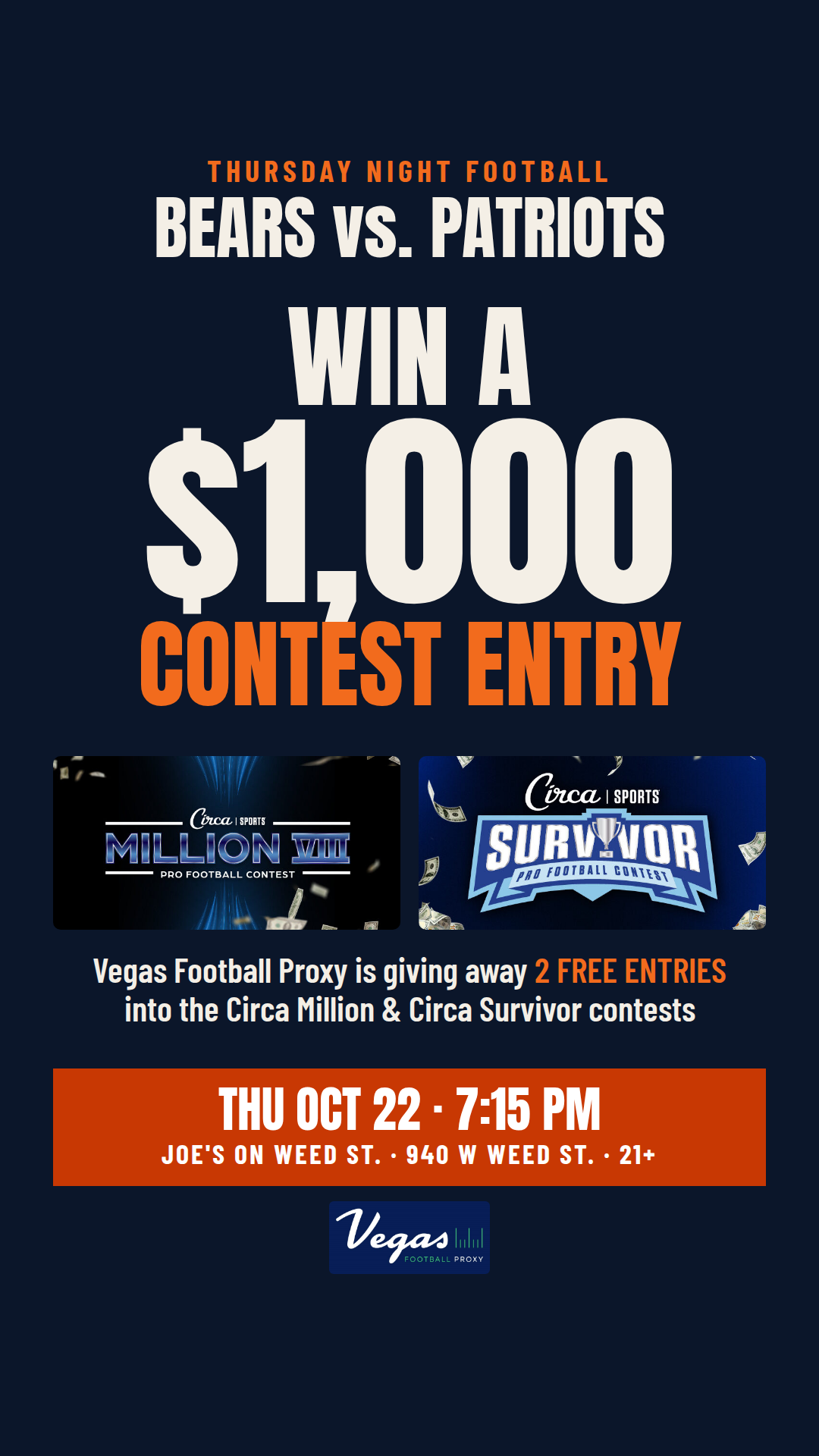 Bears vs Patriots Contest