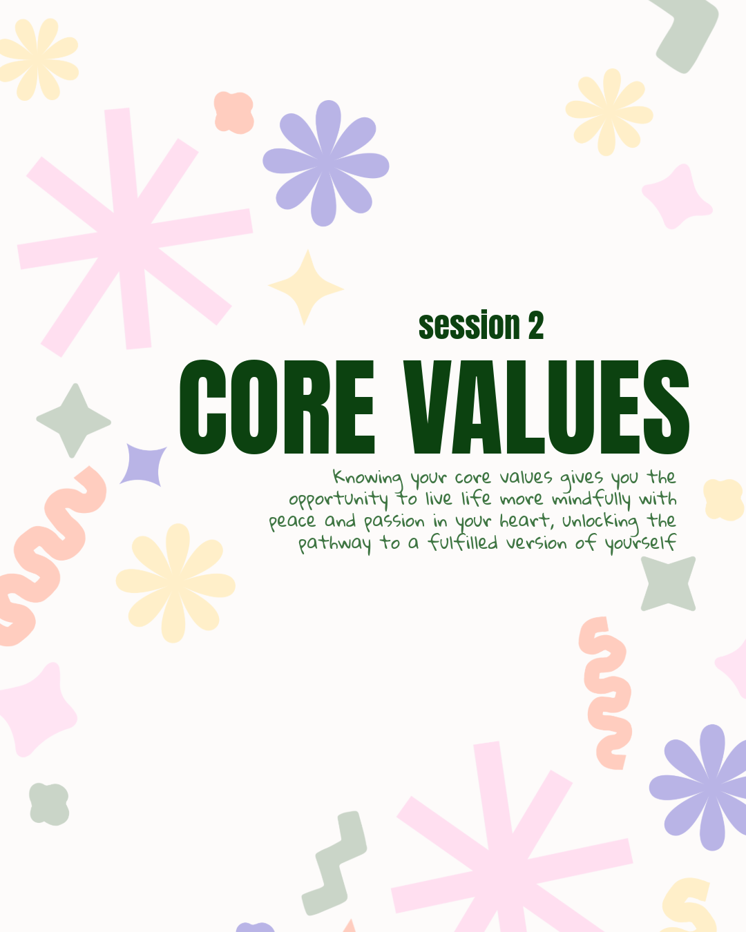 CORE VALUES - WORKSHEET