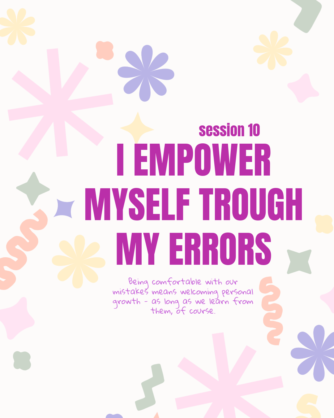 I EMPOWER MYSELF THROUGH MY ERRORS - WORKSHEET