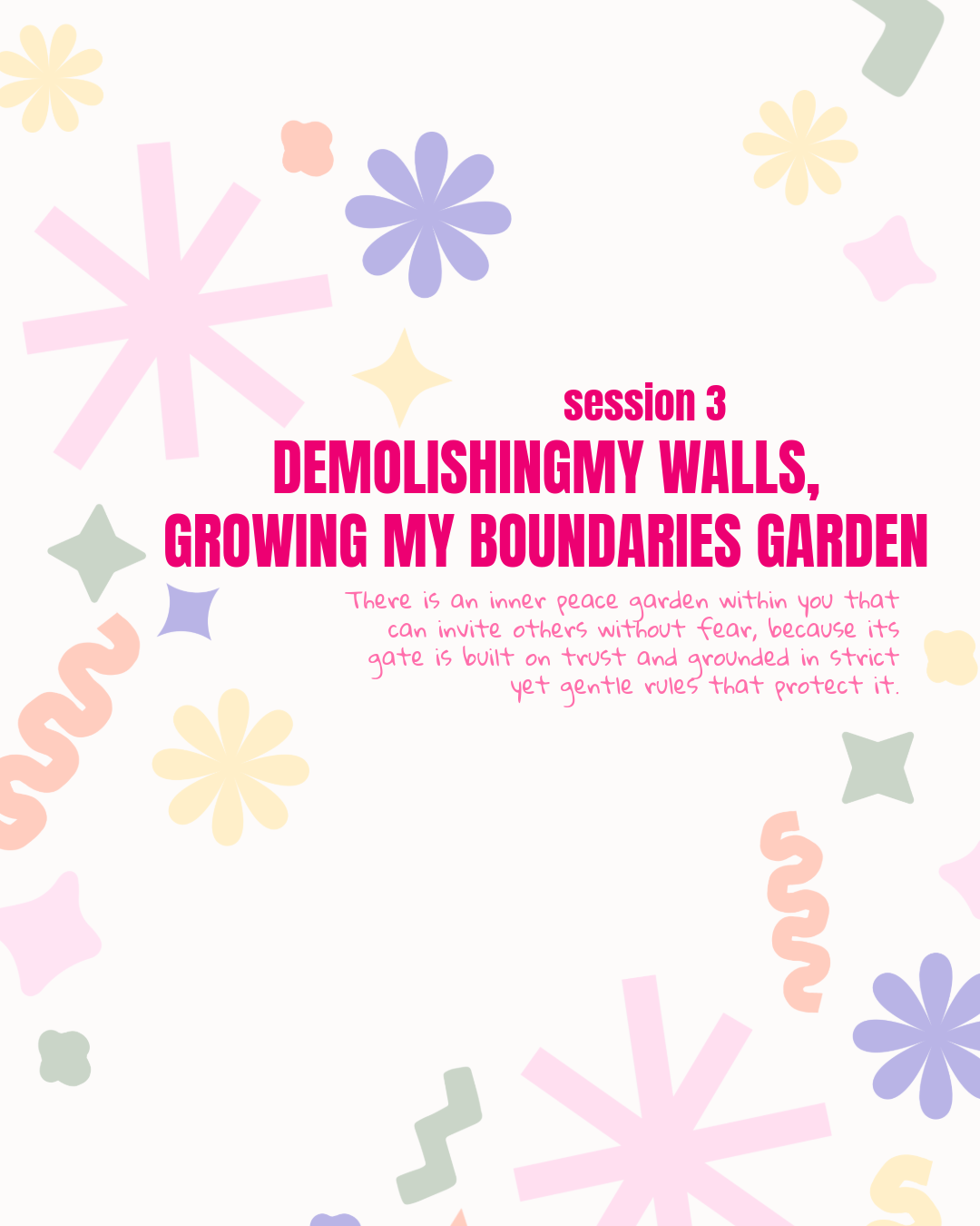 DEMOLISHING MY WALLS, GROWING MY BOUNDARIES GARDEN - WORKSHEET